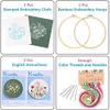 COPYLOVE 3Pcs Full Range of Stamped Embroidery Kit, Embroidery Starter Kit with Color Pattern and Instructions, Cross Stitch Kit-Bamboo Embroidery Hoop, Color Threads and Tools Kit view 3