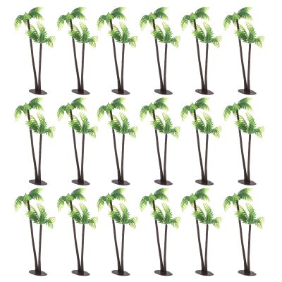 PRETYZOOM Simulation Mini Coconut Tree Palm Decor Props 5 Inch Lifelike Micro Landscape Figurine for Aquarium Table Model Building Scenery