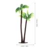 PRETYZOOM Simulation Mini Coconut Tree Palm Decor Props 5 Inch Lifelike Micro Landscape Figurine for Aquarium Table Model Building Scenery view 2