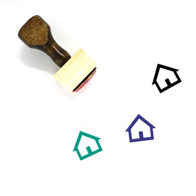 House Wooden Rubber Stamp No. 450 (1" x 1")