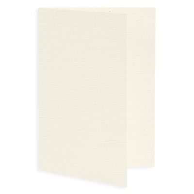 Natural White Folded Card - A1 LCI Linen 3 1/2 x 4 7/8 100C, 250 Pack