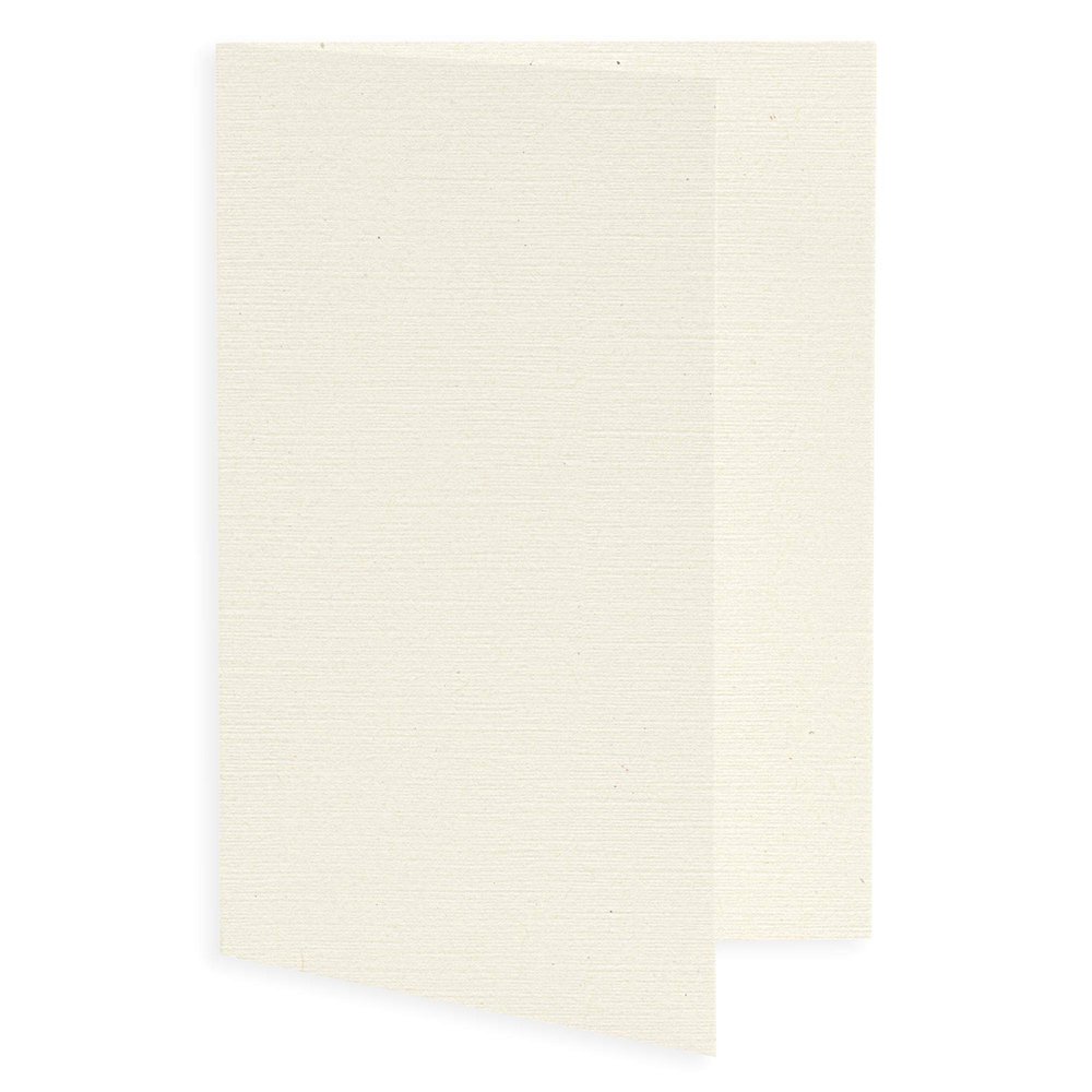 Natural White Folded Card - A1 LCI Linen 3 1/2 x 4 7/8 100C, 250 Pack