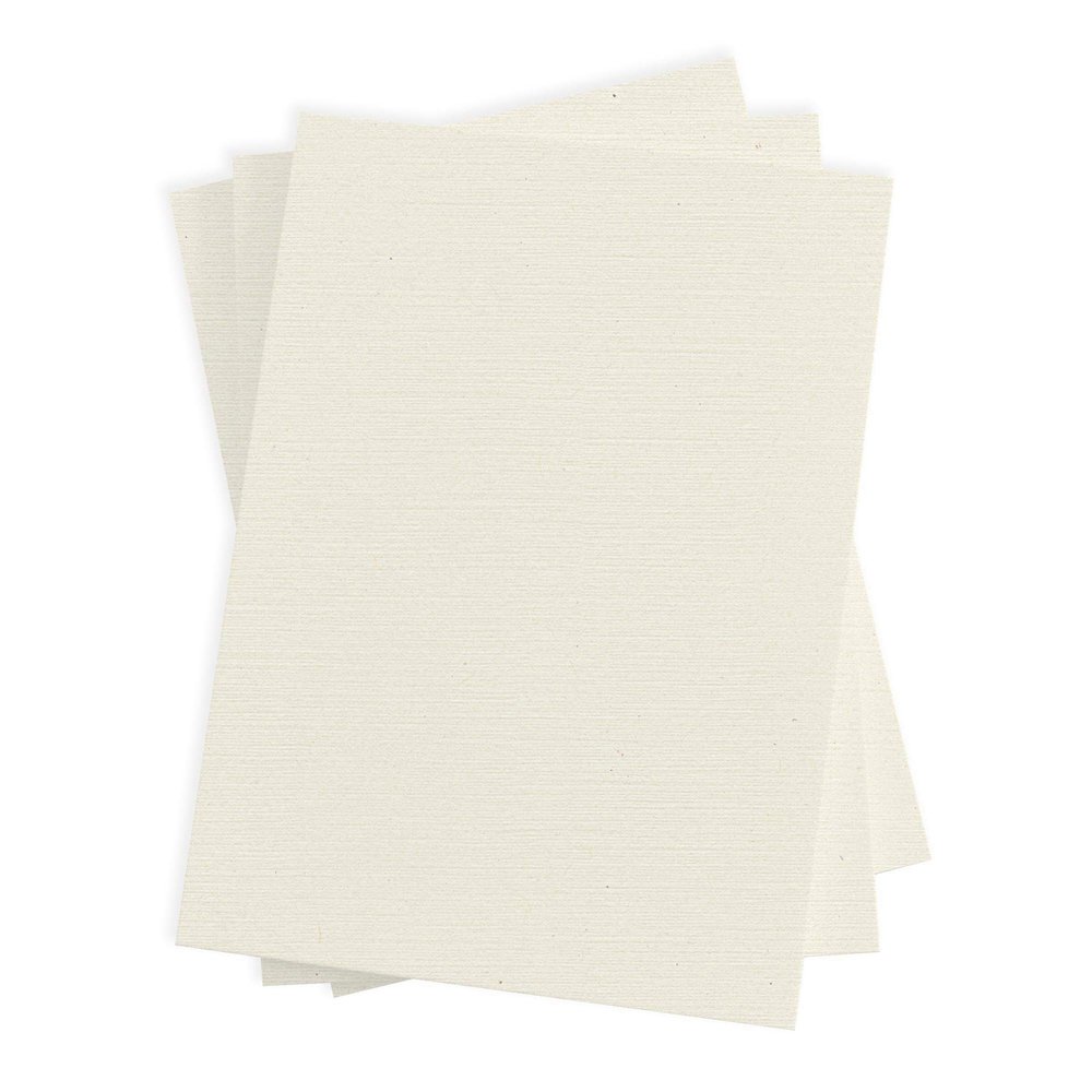 Natural White Flat Card - A7 LCI Linen 5 1/8 x 7 100C, 250 Pack