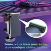 6amLifestyle Foldable All Aluminum Headphone Hook Holder for Desk, Under Desk Headphone Hanger Stand with Cable Organizer, Headset Holder Clamp for PC Gaming Headsets, Bag Hooks Accessories view 3