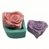 DIY Rose Soap Mold Heart Flower Silicone Molds for Soap Candle Scented Wax Mousse Cake Chocolate Candy Jelly Ice Aroma Plaster Resin Epoxy Craft Making view 1