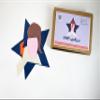 David B appliqu - Sewing KIT. Box with All Materials to Make appliqu. David B Appliqu kit. Fabric appliqu. Sewing DIY kit appliqu. Sewing Box. Craft kit for Adult. DIY Patch. view 4