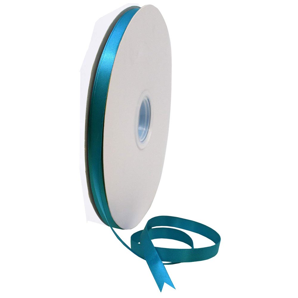 Morex Ribbon Double-Face Satin Ribbon, 3/8 inch by 100 Yards, Dress Blue, 08809/00-373