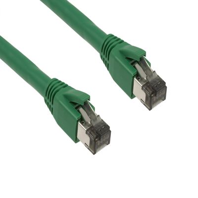 CablesAndKits 1ft Green CAT8 Ethernet Cable, S/FTP, 40Gbs, 2GHz, Snagless, Stranded Pure Copper