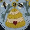 Sweet as Honey Penny Rug Kit Pre Cut Wool Felt Applique Kit Spring Bee Pattern view 4