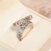 925 Sterling Silver Shiny Diamond Gemstone Ring 2PCS Fashion Cubic Zirconia Rings CZ Diamond Multi Row Ring Eternity Engagement Wedding Band Ring for Women (US Code 10) view 4