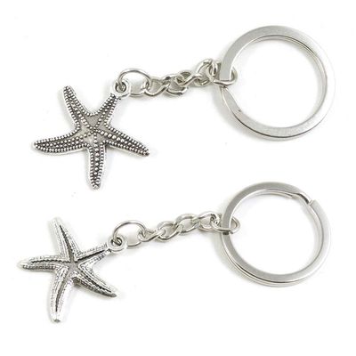 1 Pieces Keyring Keychain Wholesale Suppliers Jewelry Clasps H1KH1J Starfish Sea Star