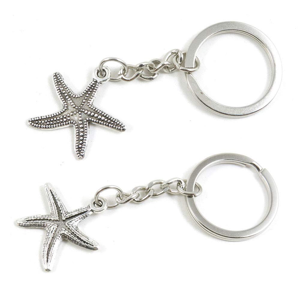 1 Pieces Keyring Keychain Wholesale Suppliers Jewelry Clasps H1KH1J Starfish Sea Star