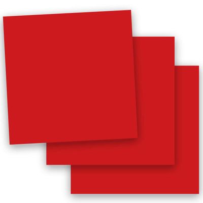 POPTONE Red Hot - 12X12 (65C/175gsm) Lightweight Card Stock Paper - 50 PK