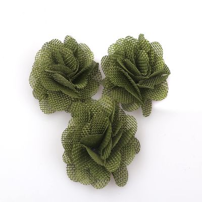 YYCRAFT 15pcs Stiff Burlap Flower Roses,3D Fabric Flowers for Headbands Hair Accessory DIY Crafts Scrapbooking Embellishments(2.25",Oliver)