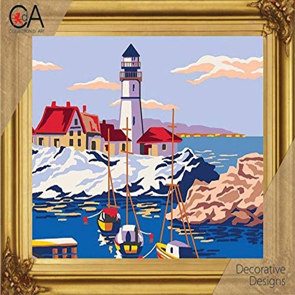 Needlepoint Canvas Lighthouse