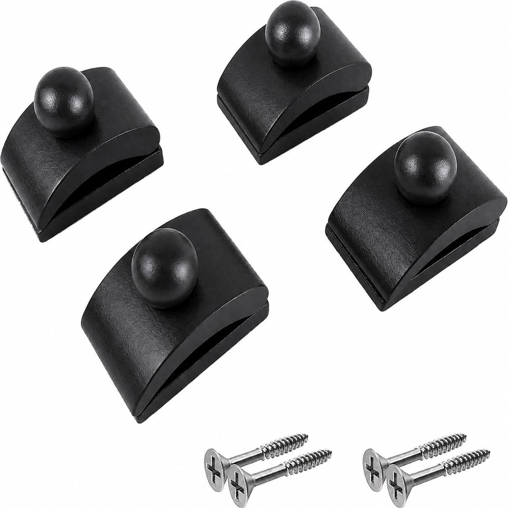 Classy Clamps Quilt Wall Hangers 4 Small Wood Clips (Black) and Screws for Wall Hangings - Wall Hanger for Quilts, Tapestry, Rugs and More