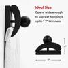 Classy Clamps Quilt Wall Hangers 4 Small Wood Clips (Black) and Screws for Wall Hangings - Wall Hanger for Quilts, Tapestry, Rugs and More view 2