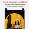Classy Clamps Quilt Wall Hangers 4 Small Wood Clips (Black) and Screws for Wall Hangings - Wall Hanger for Quilts, Tapestry, Rugs and More view 4