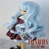 Doll Wigs JD148 6-7inch 16-18CM Long Vora Princess Wave Doll Wigs 1/6 YOSD Synthetic Mohair BJD Hair (Blend Blue, 6-7inch) view 2