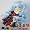 Doll Wigs JD148 6-7inch 16-18CM Long Vora Princess Wave Doll Wigs 1/6 YOSD Synthetic Mohair BJD Hair (Blend Blue, 6-7inch) view 3