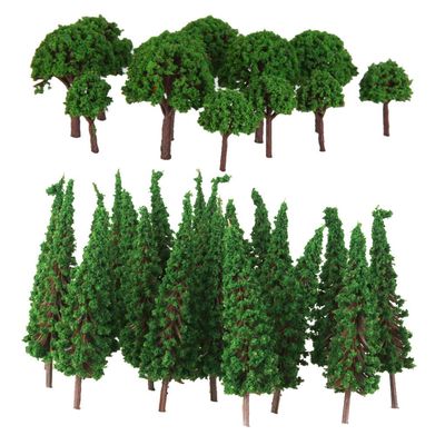 LoveinDIY 100pcs Model Trees 1/100 HO Scale Landscape Building Wargame Scenery Layout
