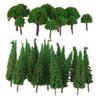LoveinDIY 100pcs Model Trees 1/100 HO Scale Landscape Building Wargame Scenery Layout view 1
