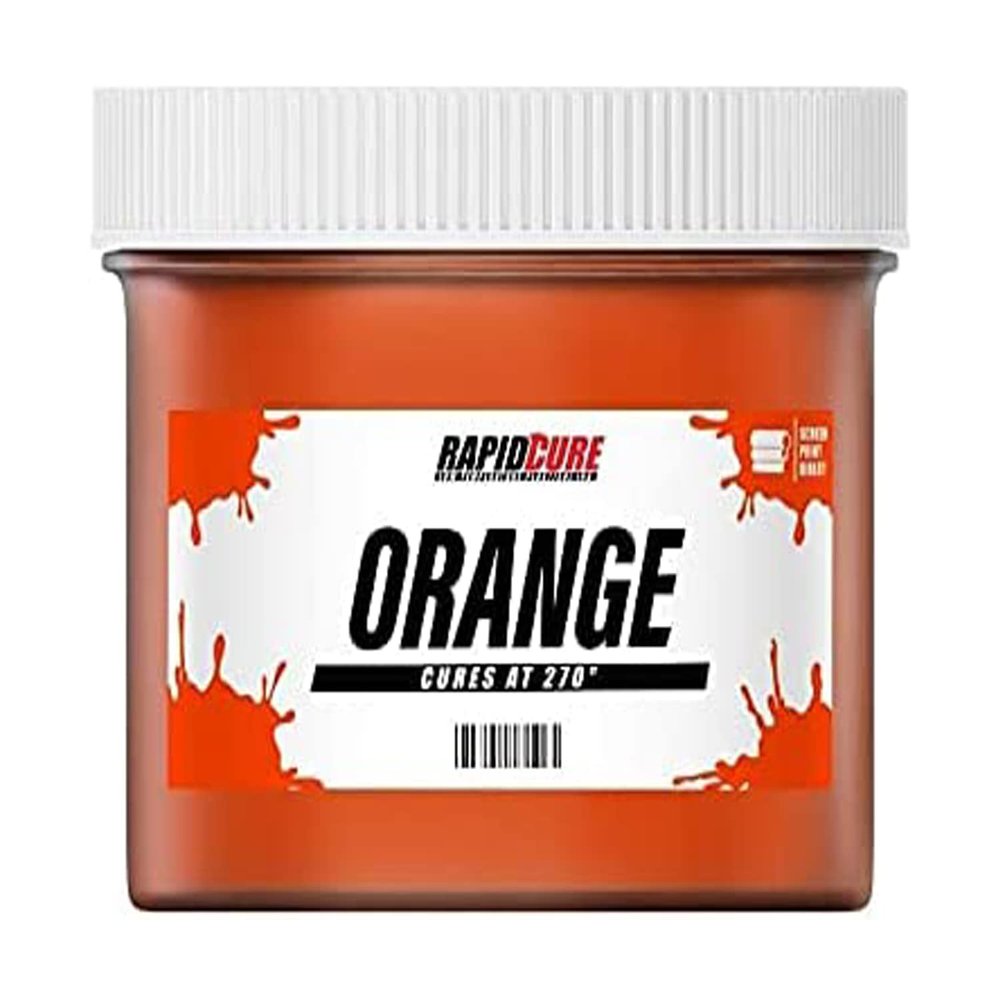 Rapid Cure Screen Printing Ink Orange (Pint - 16oz.) - Plastisol Ink for Screen Printing, Fast Curing Fabric Paint - Screen Print Direct, USA Made