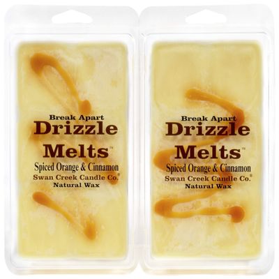Swan Creek Natural Wax Drizzle Melts - Spiced Orange & Cinnamon - 2 Pack