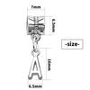 Aylifu 26pcs Letter Charms Alphabet A - Z Letter Charm Pendants with Bail Beads for Necklace Bracelets Jewelry Making,Silver view 3