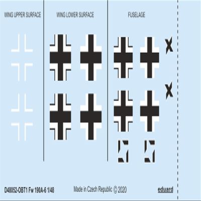 Edaldo 1/48 Focke Wolf Fw190A-6 Nationality Mark Decal (For Eddaldo) Plastic Model Decal EDUD48052