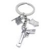 100 Pieces Keychain Keyring Jewellery Clasps Charms Suppliers YR4T9F Gun Pistol Badge Department Police Flags States United view 1