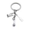 10 Pieces Keychain Keyring Jewellery Clasps Charms Suppliers OY1J4W Microphone Violin Speaker Trumpet Loudspeaker Horn view 2