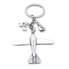 100 Pieces Keychain Keyring Jewellery Clasps Charms Suppliers ZR4I8C Aircraft Airplane Helicopter Sack Bag Money Dollar view 1
