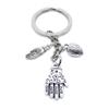 100 Pieces Keychain Keyring Jewellery Clasps Charms Suppliers AI8T3O Fatima Hamsa Hamesh Buddhism Hand Lotus Buddha view 1