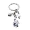 100 Pieces Keychain Keyring Jewellery Clasps Charms Suppliers AI8T3O Fatima Hamsa Hamesh Buddhism Hand Lotus Buddha view 2
