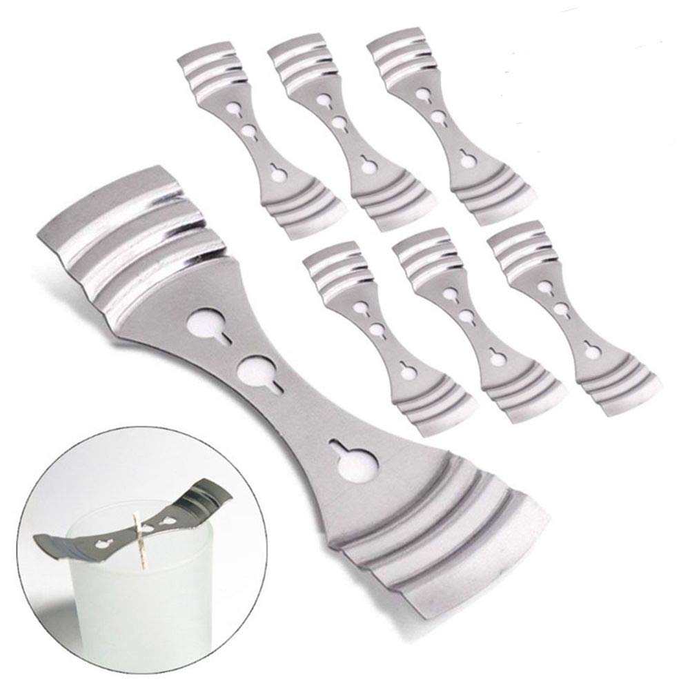 MoonyLI Silver Stainless Steel Candle Wick Centering Devices Metal Candle Wick Centering Device Candle Wick Centering Device 10Pcs
