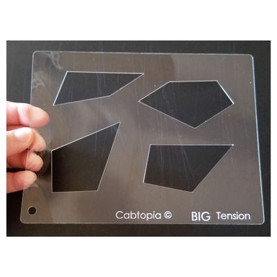 Cabtopia - Lapidary Jewelry Design Template Stencil"Big Tension"