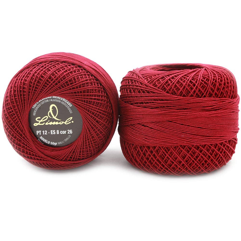 Limol 50 Grs 100% Mercerized Crochet Thread Set of 2 Cotton Balls (L26)