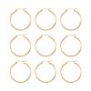 Pandahall 10 Pairs Stainless Steel Lightweight Chunky Open Hoops Earrings 30mm Golden Small Clasp Round Huggie Earrings for DIY Craft Jewelry Making view 1
