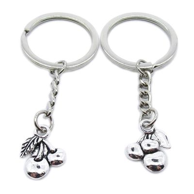 2 Pieces Keyring Keychain Wholesale Suppliers Jewelry Clasps ZI2K8O Cherry Fruit