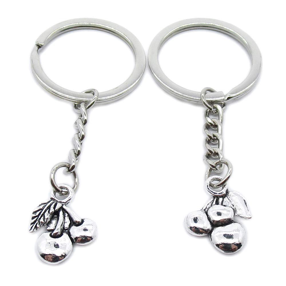 2 Pieces Keyring Keychain Wholesale Suppliers Jewelry Clasps ZI2K8O Cherry Fruit