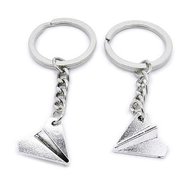 1 Pieces Keyring Keychain Wholesale Suppliers Jewelry Clasps PZ5H4N Paper Aircraft Airplane Spaceship