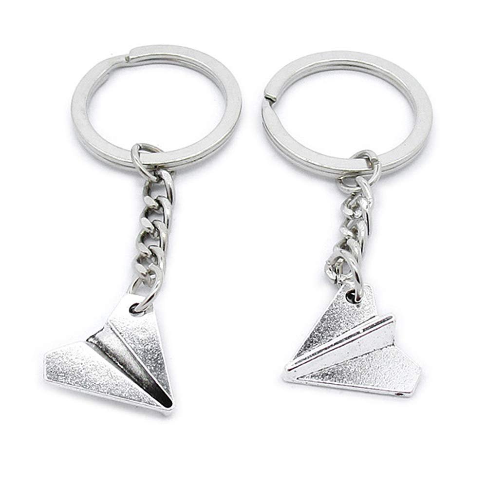 1 Pieces Keyring Keychain Wholesale Suppliers Jewelry Clasps PZ5H4N Paper Aircraft Airplane Spaceship