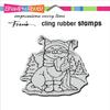 STAMPENDOUS Cling Rubber Stamp Scarf KTTY view 1