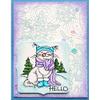 STAMPENDOUS Cling Rubber Stamp Scarf KTTY view 2