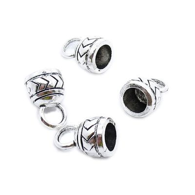 290 Pieces Antique Silver Tone Jewelry Charms Suppliers Arts Crafts Making Beading Findings Crafting SO0T6F Tassel Head Leather Cord End Cap