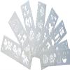 Utoolmart Plastic Lace Ruler 15.7X5.6cm PolyesterDrawing Painting Stencil Templates Set Include Several Patterns 1Pcs view 1