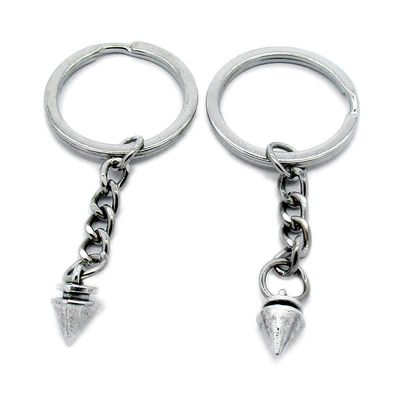 2 Pieces Keyring Keychain Wholesale Suppliers Jewelry Clasps U8UE0E Pointed Cone
