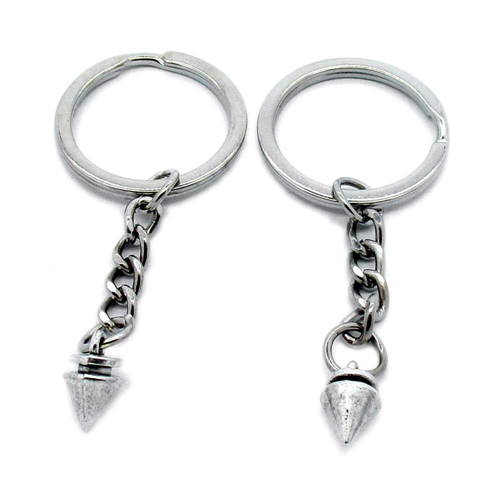 2 Pieces Keyring Keychain Wholesale Suppliers Jewelry Clasps U8UE0E Pointed Cone