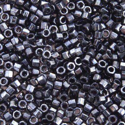 Miyuki Delica 11/0 Cut - Gunmetal 250Gms Bulk Bag of Japanese Glass Beads